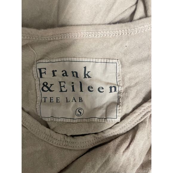 Frank & Eileen Tee Lab High Low Long Sleeve top light brown size small FLAWED - Picture 2 of 10
